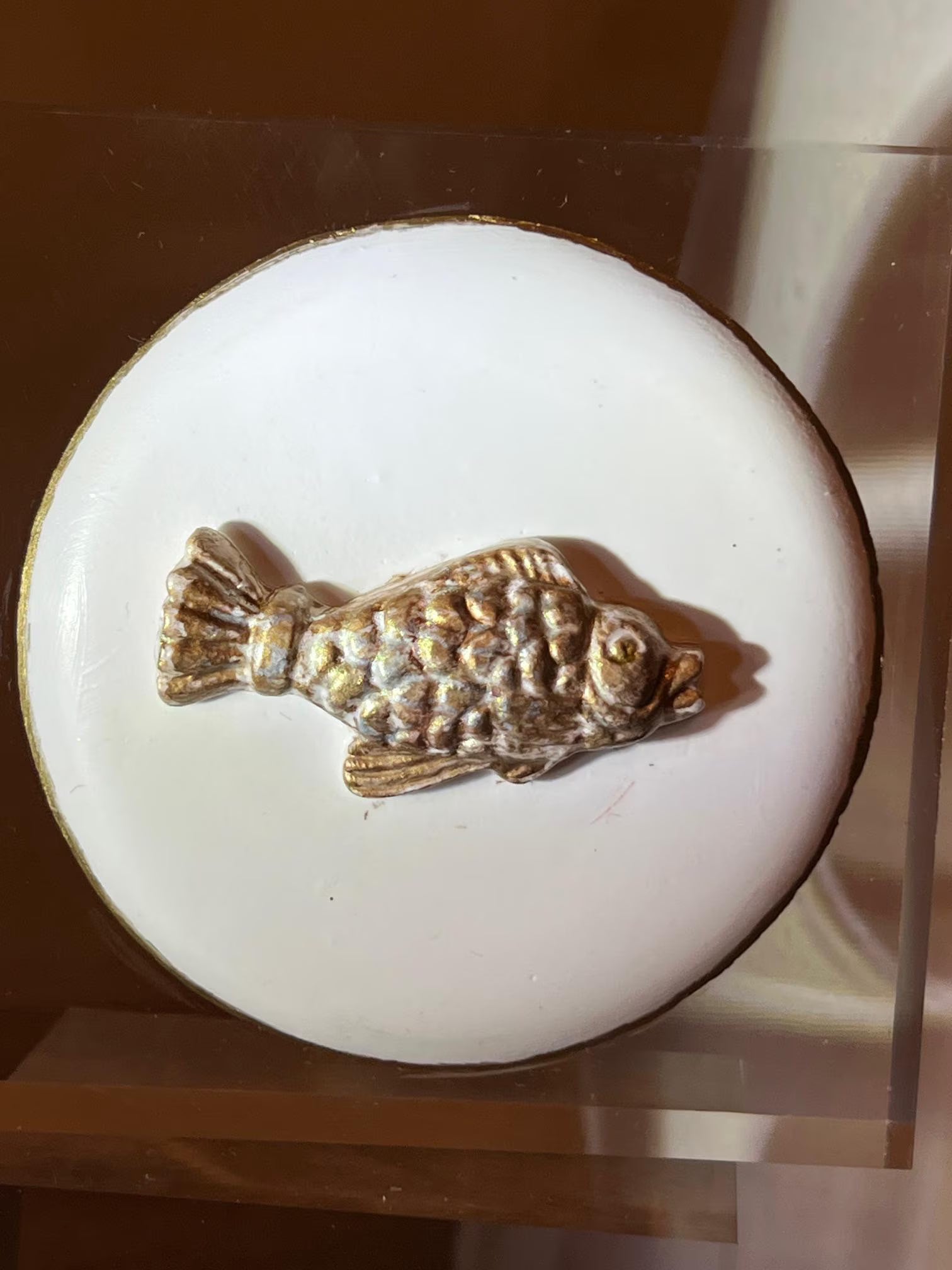 Coastal Fish Acrylic Block Art – Ocean Decor, Minimalist Desk Sculpture, Beach House Accent